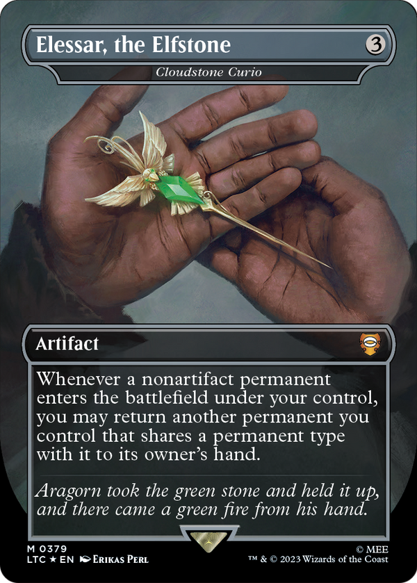 Elessar, the Elfstone - Cloudstone Curio (Surge Foil) (LTC-379) - Tales of Middle-earth Commander / Elessar, the Elfstone (Borderless) Foil