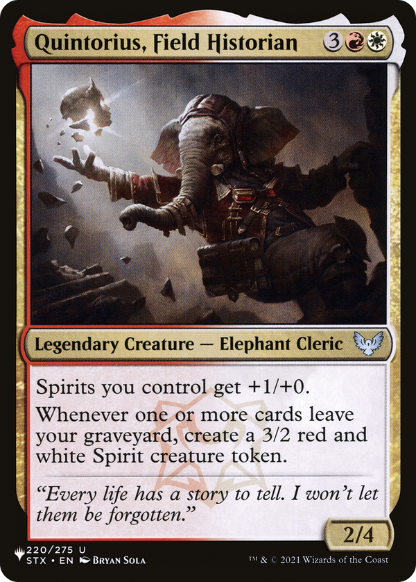 Quintorius, Field Historian (LIST-STX-220) - The List