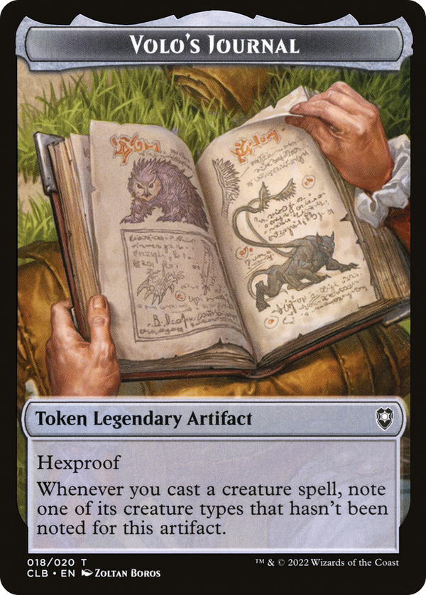Volo's Journal Token (CLB-018) - Battle for Baldur's Gate Tokens