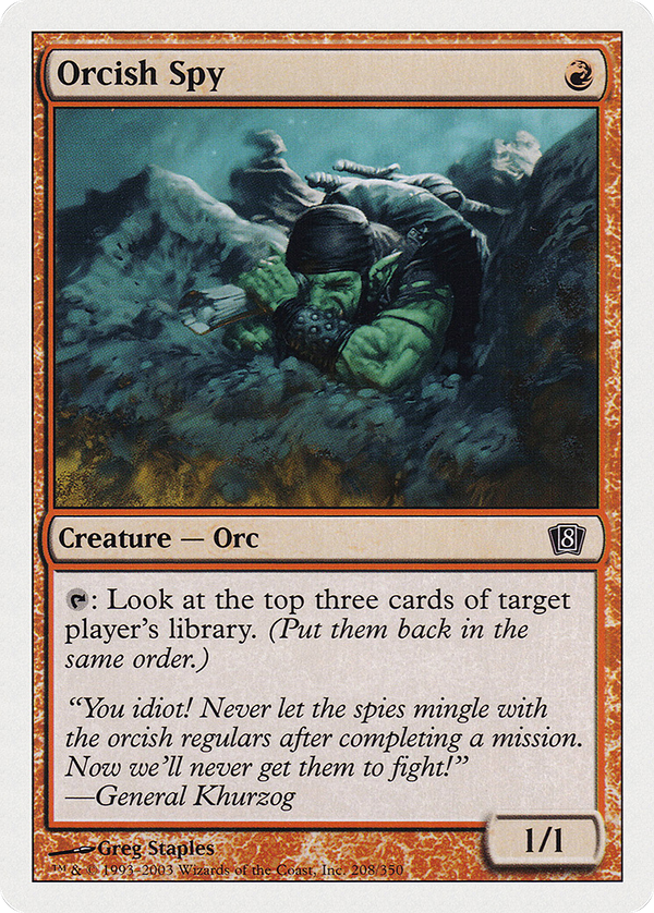 Orcish Spy (8ED-208) - 8th Edition