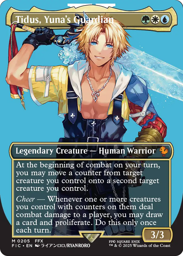 Tidus, Yuna's Guardian (Borderless) (FIC-205) - Commander: FINAL FANTASY Foil