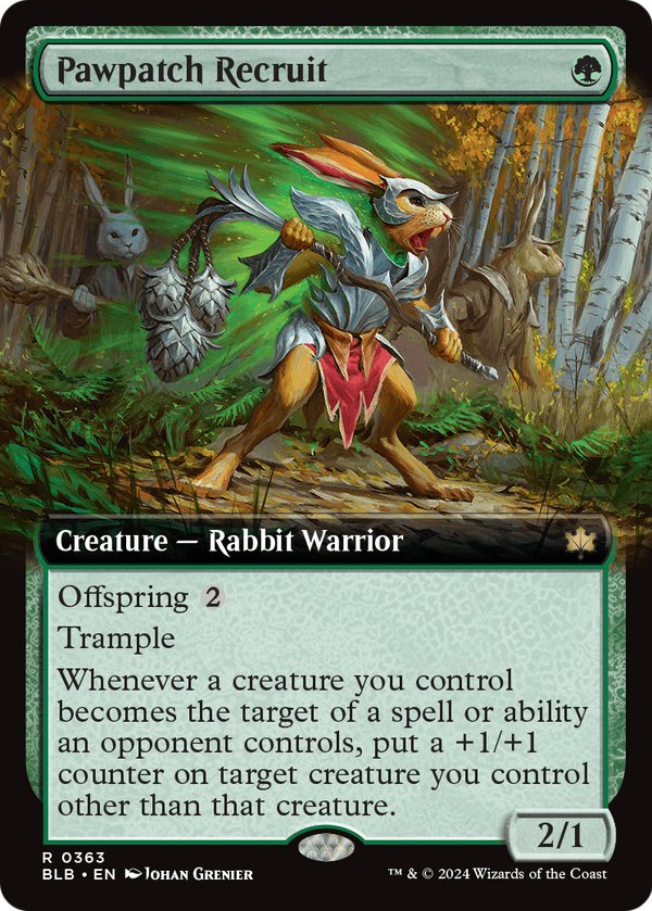 Pawpatch Recruit (Extended Art) (BLB-363) - Bloomburrow: (Extended Art) Foil