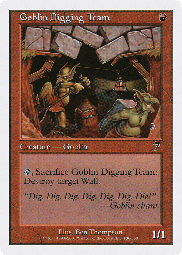 Goblin Digging Team (7ED-186) - 7th Edition