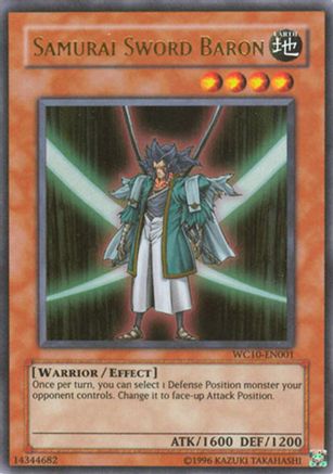 Samurai Sword Baron (WC10-EN001) - Yu-Gi-Oh! Video Game Promotional Cards Limited