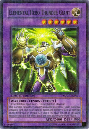 Elemental Hero Thunder Giant (MF01-EN001) - Mattel Action Figure Promos: Series 1 Limited