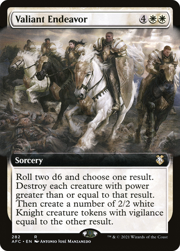 Valiant Endeavor (Extended Art) (AFC-282) - Forgotten Realms Commander: (Extended Art)