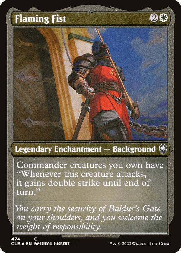 Flaming Fist (Foil Etched) (CLB-474) - Commander Legends: Battle for Baldur's Gate Foil