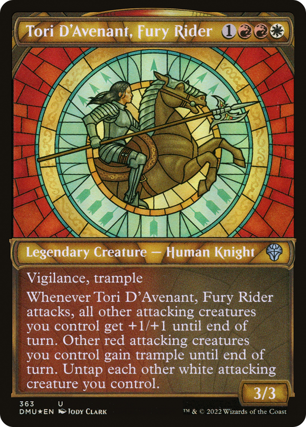 Tori D'Avenant, Fury Rider (Textured Foil) (DMU-363) - Dominaria United: (Showcase) Foil