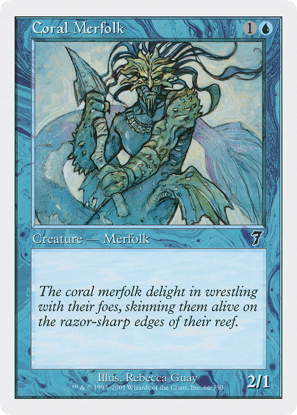 Coral Merfolk (7ED-066) - 7th Edition Foil