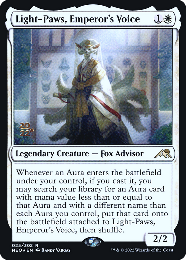 Light-Paws, Emperor's Voice (PRE-025) - Kamigawa: Neon Dynasty Promos Foil