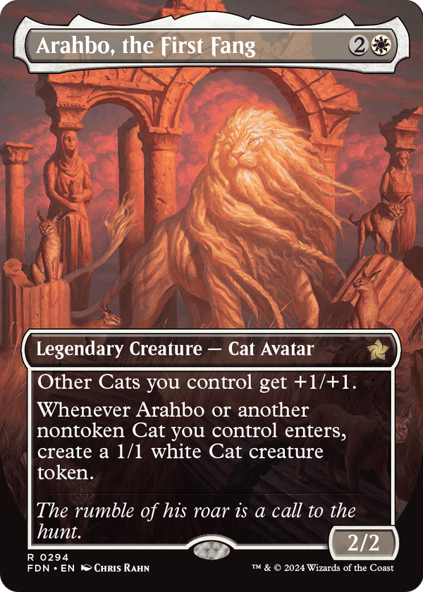 Arahbo, the First Fang (Borderless) (FDN-294) - Foundations Foil