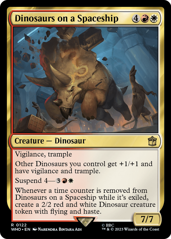 Dinosaurs on a Spaceship (WHO-122) - Doctor Who Foil