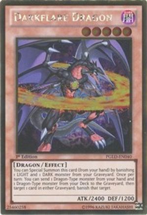 Darkflare Dragon (PGLD-EN040) - Premium Gold 1st Edition