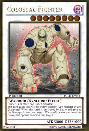 Colossal Fighter (PGLD-EN043) - Premium Gold 1st Edition