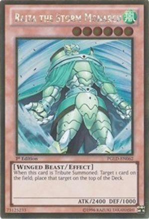 Raiza the Storm Monarch (PGLD-EN062) - Premium Gold 1st Edition