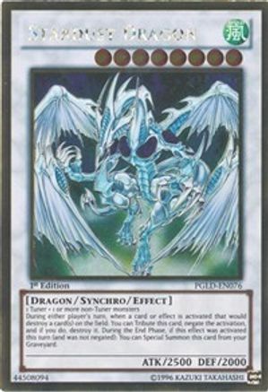 Stardust Dragon (PGLD-EN076) - Premium Gold 1st Edition