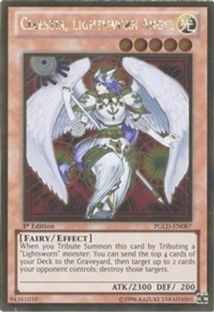 Celestia, Lightsworn Angel (PGLD-EN087) - Premium Gold 1st Edition