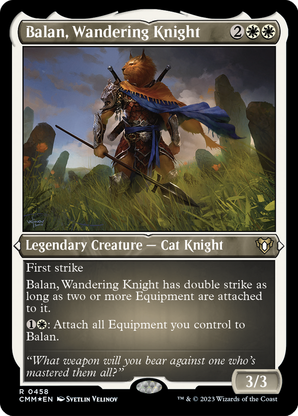 Balan, Wandering Knight (Foil Etched) (CMM-458) - Commander Masters Foil