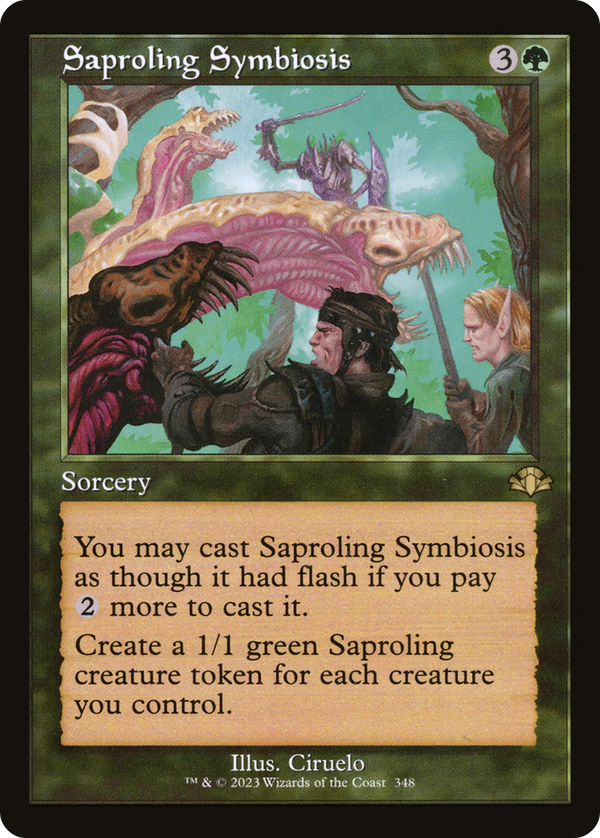 Saproling Symbiosis (Retro Frame) (DMR-348) - Dominaria Remastered