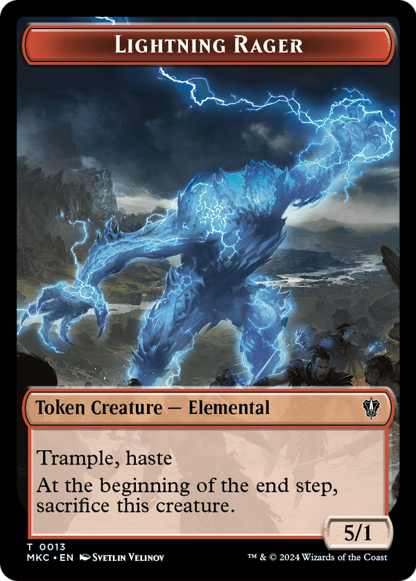 Lightning Rager (TMKC-013) - Murders at Karlov Manor Commander Tokens