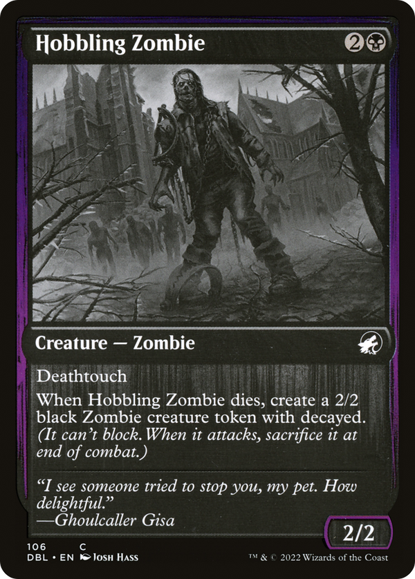 Hobbling Zombie (DBL-106) - Innistrad: Double Feature Foil