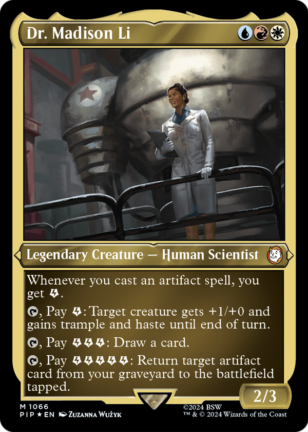 Dr. Madison Li (Display Commander) - Thick Stock (PIP-1066) - Fallout Foil