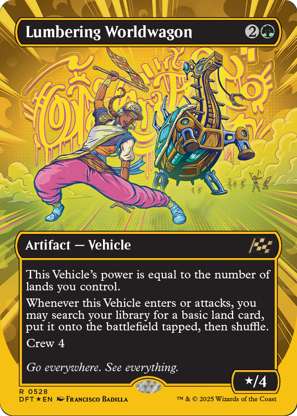 Lumbering Worldwagon (Borderless) (First-Place Foil) (DFT-528) - Aetherdrift Foil