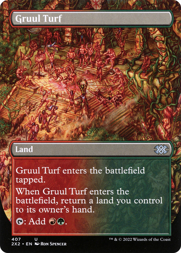 Gruul Turf (Borderless) (2X2-407) - Double Masters 2022 Foil