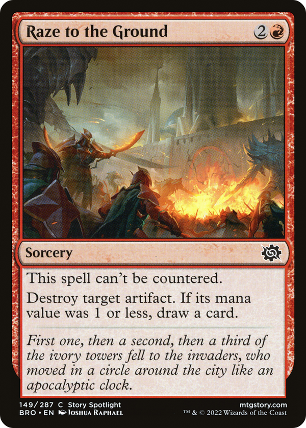 Raze to the Ground (BRO-149) - The Brothers' War Foil