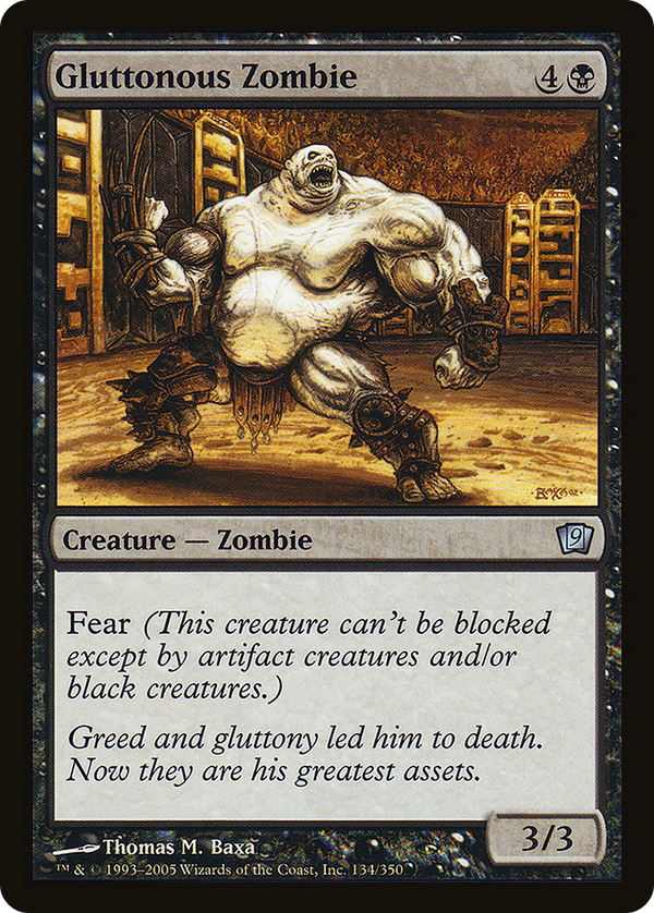 Gluttonous Zombie (9ED-134) - 9th Edition Foil