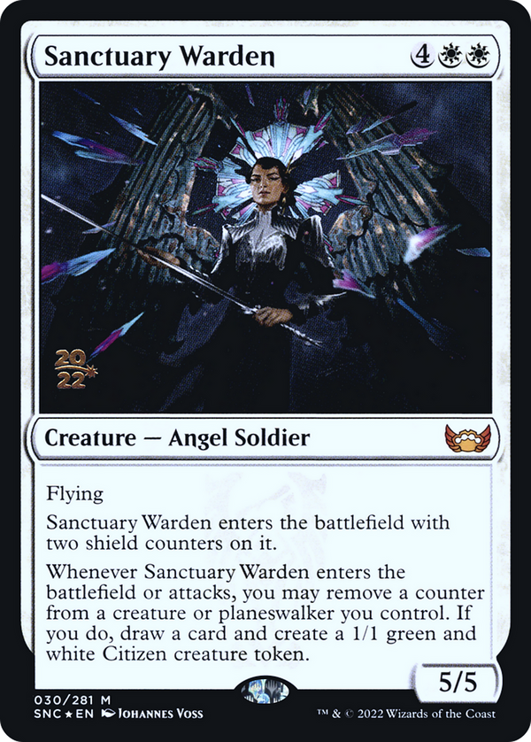 Sanctuary Warden (PRE-030) - Streets of New Capenna Promos Foil