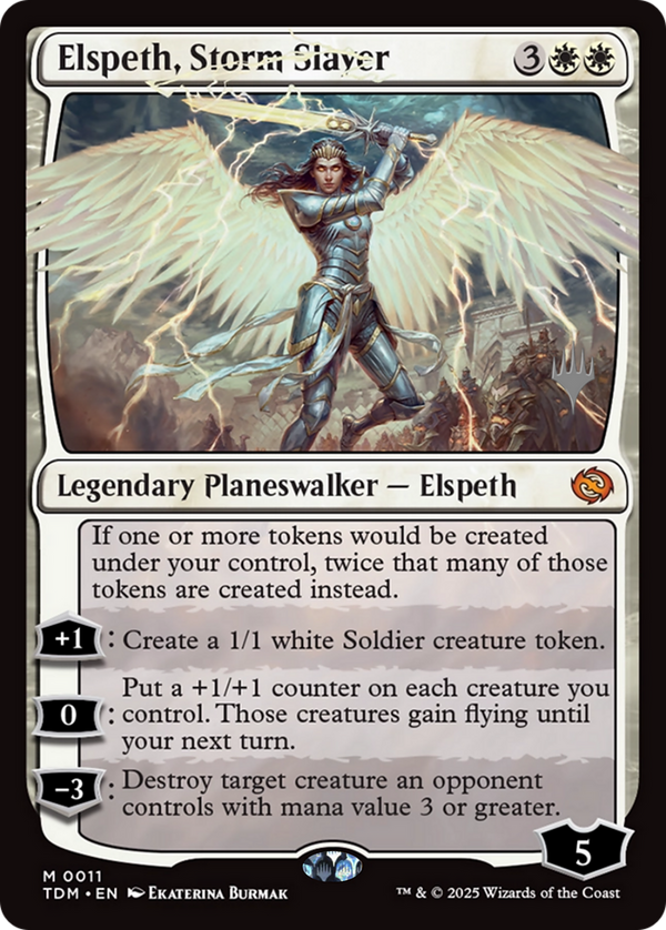 Elspeth, Storm Slayer (PPTDM-011) - Promo Pack: Tarkir: Dragonstorm