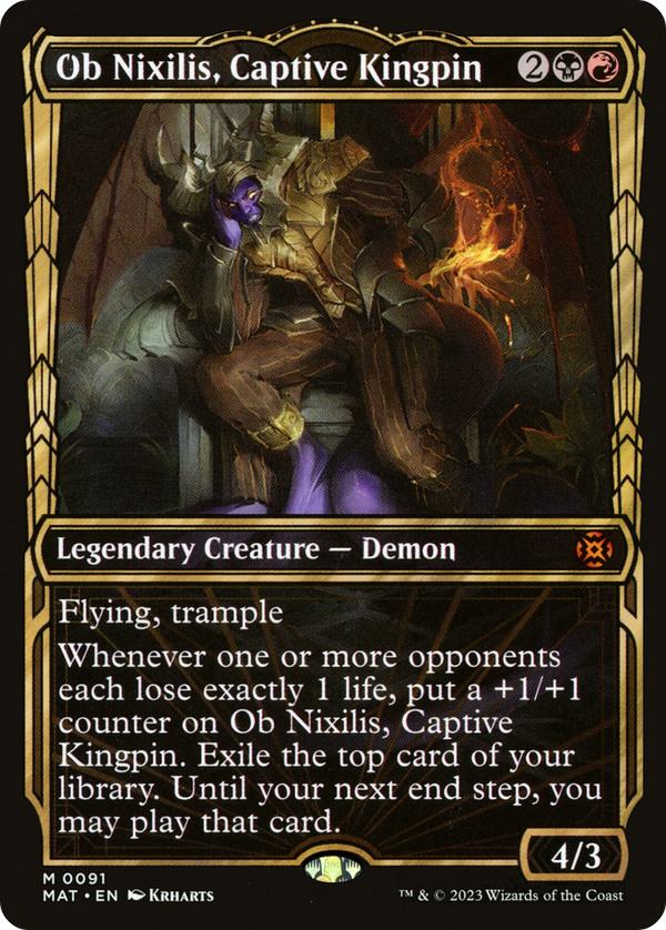 Ob Nixilis, Captive Kingpin (Showcase) (MAT-091) - March of the Machine: The Aftermath: (Showcase) Foil