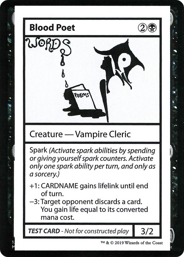 Blood Poet (No PW Symbol) (CMB1-) - Mystery Booster Playtest Cards 2021