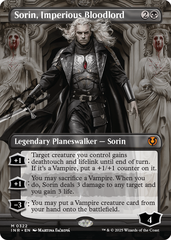 Sorin, Imperious Bloodlord (Borderless) (INR-322) - Innistrad Remastered Foil