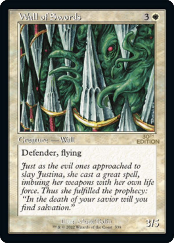 Wall of Swords (Retro Frame) (30A-339) - 30th Anniversary Edition
