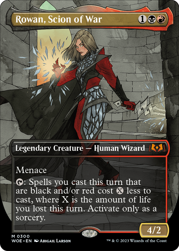 Rowan, Scion of War (Borderless) (WOE-300) - Wilds of Eldraine