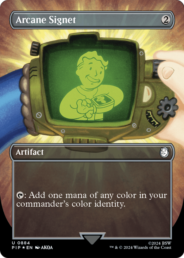 Arcane Signet (Borderless) (Surge Foil) (PIP-884) - Fallout Foil