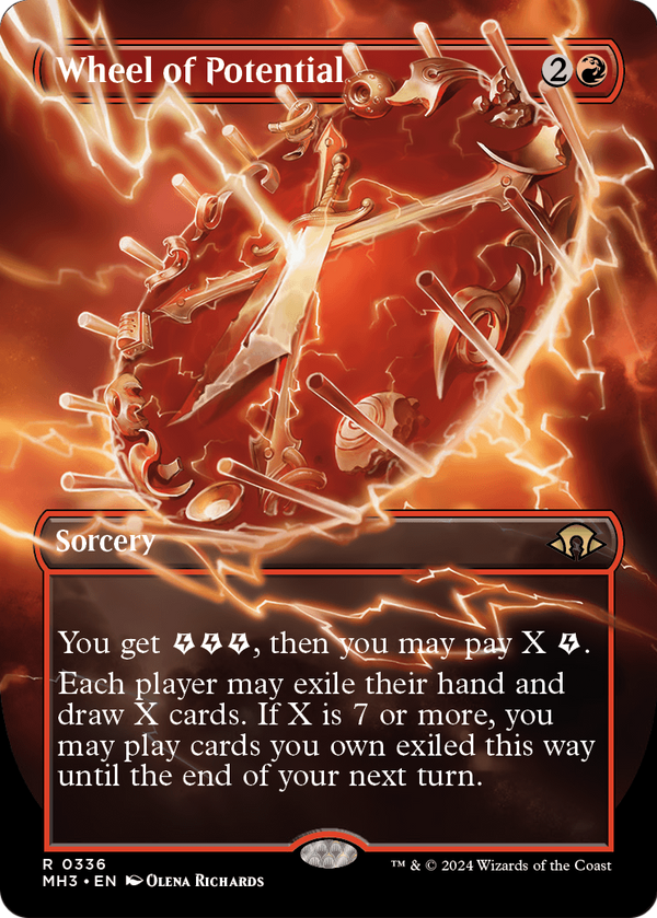 Wheel of Potential (Borderless) (MH3-336) - Modern Horizons 3 Foil