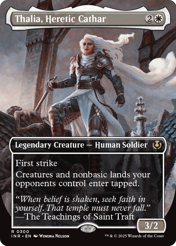 Thalia, Heretic Cathar (Borderless) (INR-300) - Innistrad Remastered
