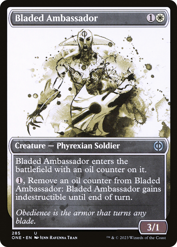 Bladed Ambassador (Showcase) (ONE-285) - Phyrexia: All Will Be One: (Showcase)