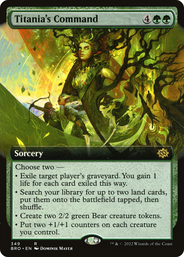 Titania's Command (Extended Art) (BRO-349) - The Brothers' War: (Extended Art) Foil