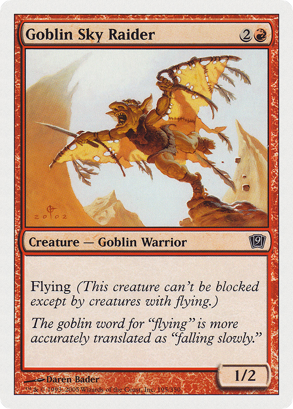 Goblin Sky Raider (9ED-195) - 9th Edition Foil