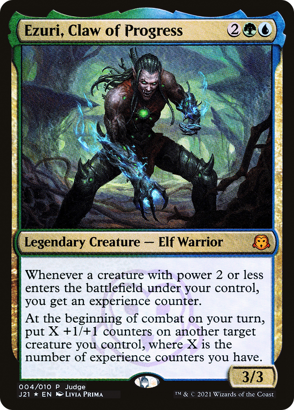 Ezuri, Claw of Progress (JDG-004) - Judge Gift Cards 2021 Foil