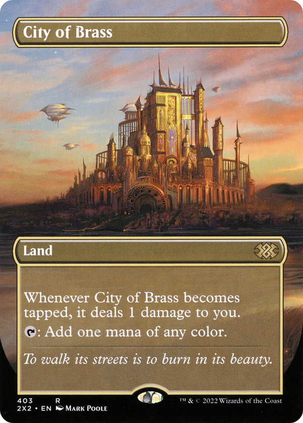 City of Brass (Borderless) (2X2-403) - Double Masters 2022 Foil
