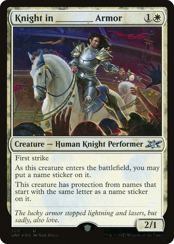 Knight in _______ Armor (Galaxy Foil) (UNF-303) - Unfinity Foil