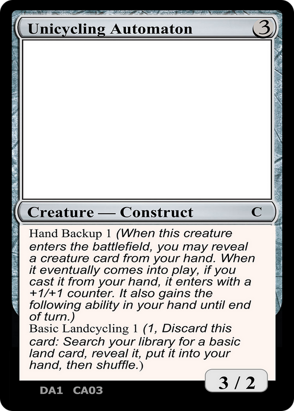 Unicycling Automaton (UNK-) - Unknown Event