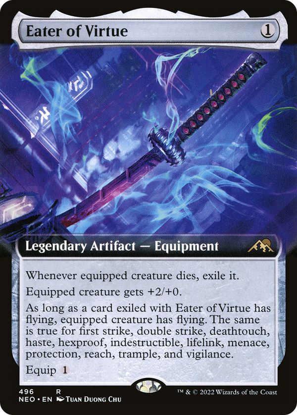 Eater of Virtue (Extended Art) (NEO-496) - Kamigawa: Neon Dynasty: (Extended Art)