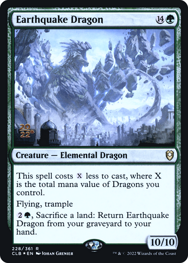 Earthquake Dragon (PRE-228) - Battle for Baldur's Gate Promos Foil