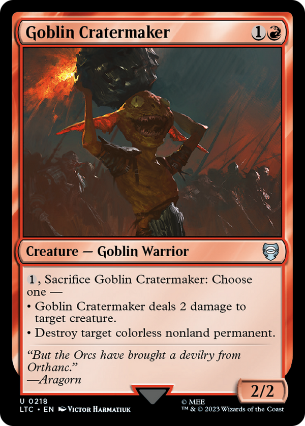 Goblin Cratermaker (LTC-218) - Tales of Middle-earth Commander